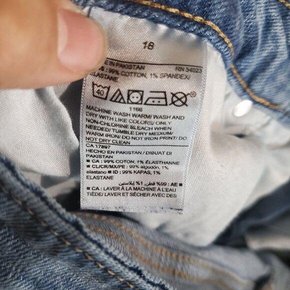 Old Navy Jeans Womens 18 Light Blue O.G. Straight High Rise Stretch Denim - Picture 3 of 11